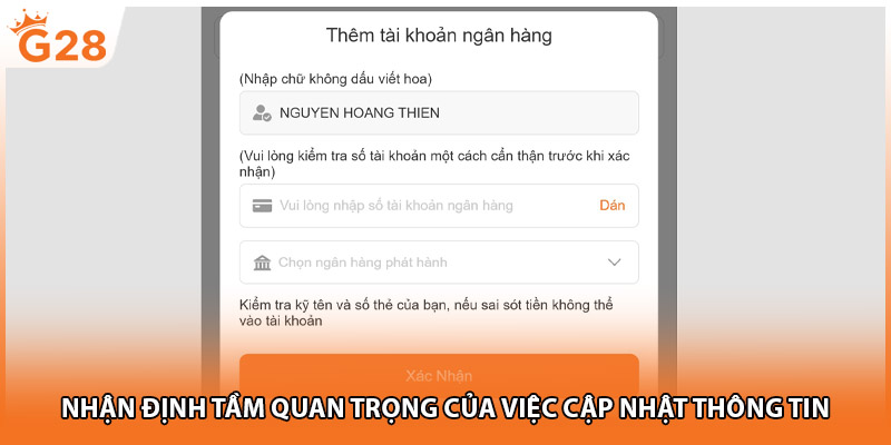 Nhận định tầm quan trọng của việc cập nhật thông tin