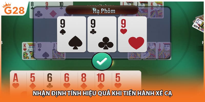 Nhận định tính hiệu quả khi tiến hành xé cạ